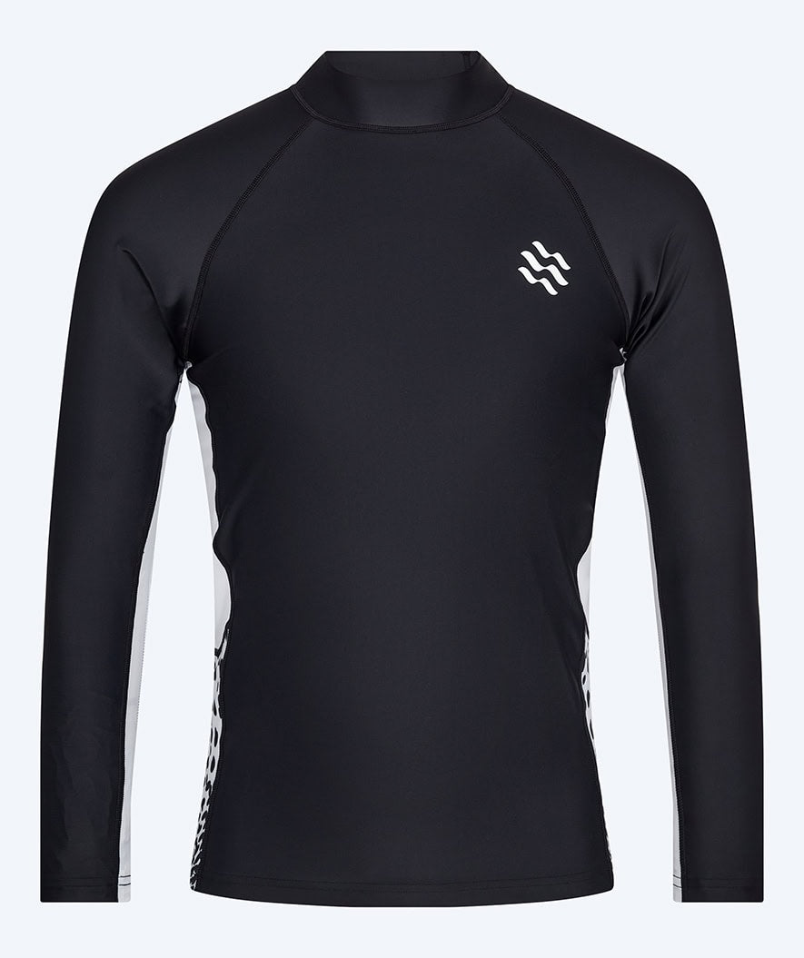 Watery UV-shirt for men - Scylla Long Sleeve Rashguard - Black/white
