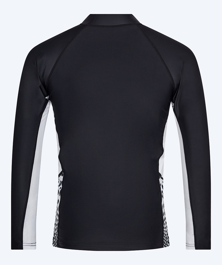 Watery UV-shirt for men - Scylla Long Sleeve Rashguard - Black/white