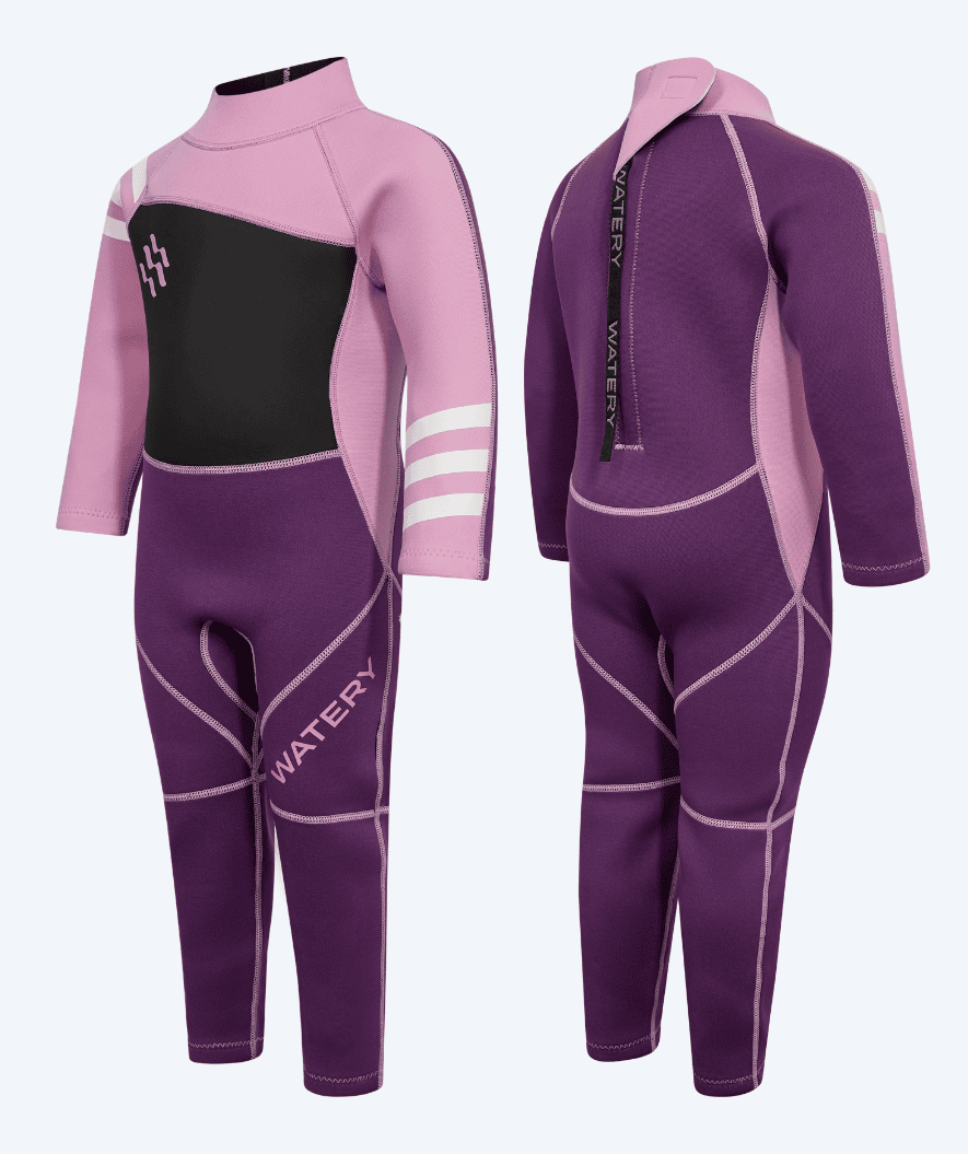 Watery wetsuit for kids - Electra (2.2mm) - Purple/light pink