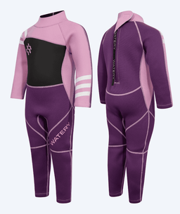 Watery wetsuit for kids - Electra (2.2mm) - Purple/light pink
