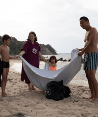 Watery microfiber towel (180 x 200 cm) - Eco Nebraska Family - Sand