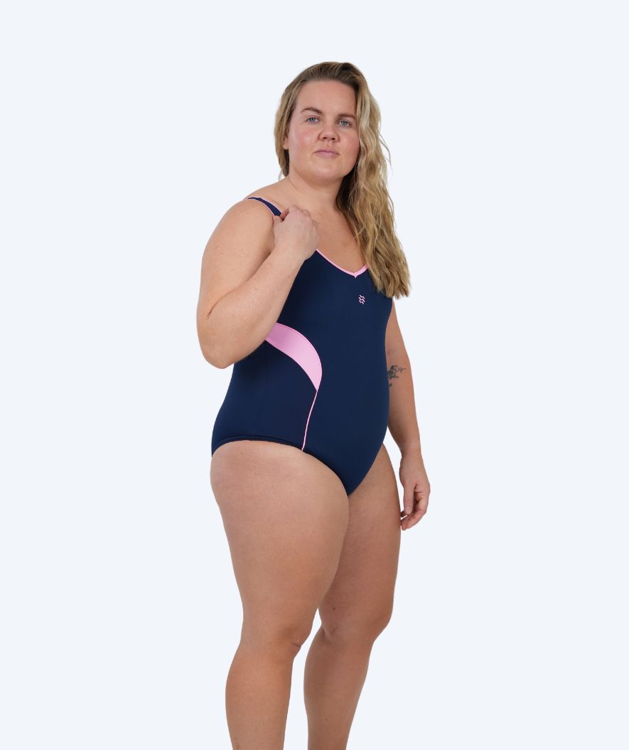 Watery swimsuit for women - Scrylla - Dark Blue/pink
