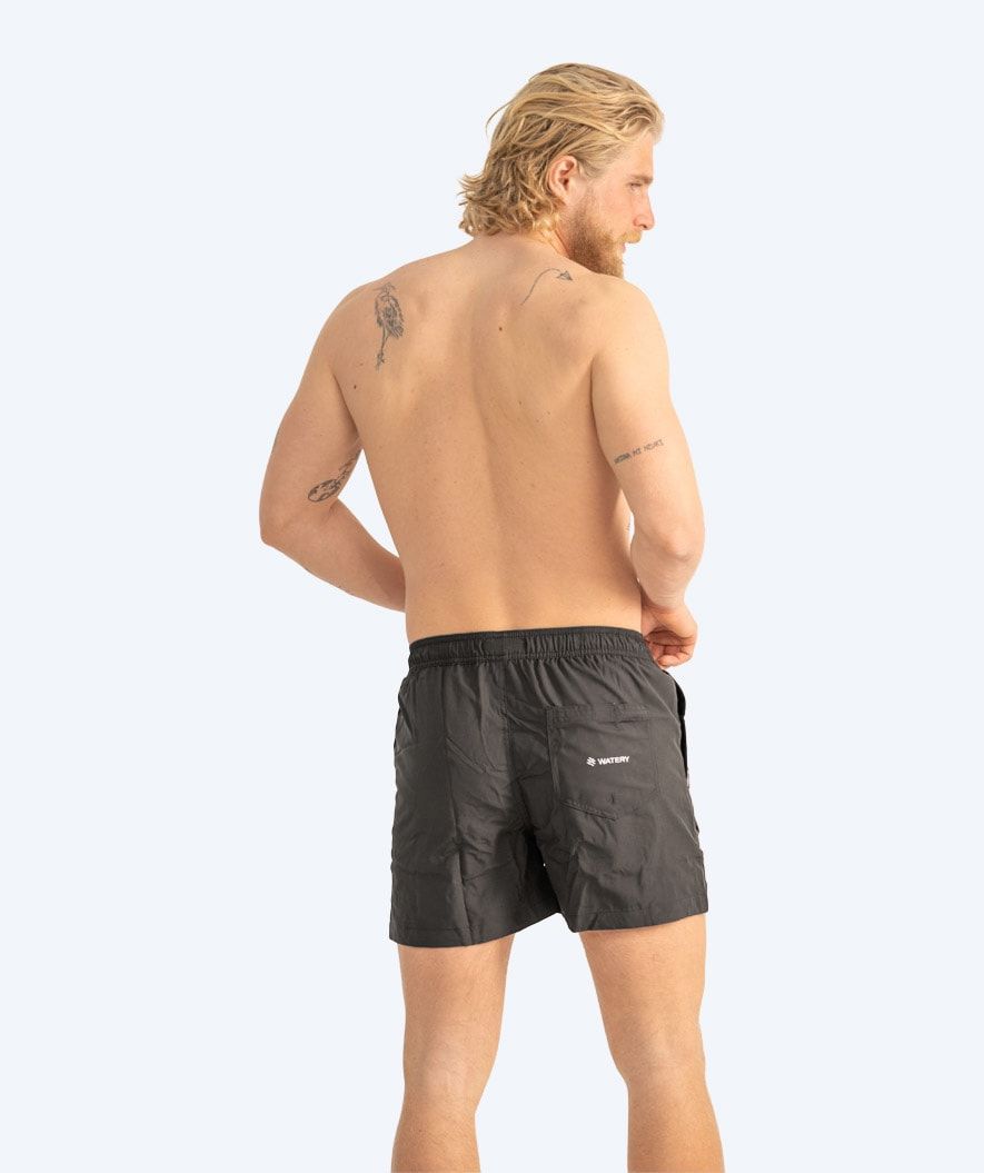 Watery swim shorts for men - Signature Eco - Black