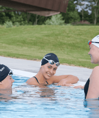 Watery Elite swimming goggles - Poseidon Mirror - White/silver