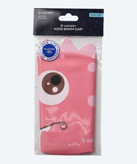 Watery swim cap for kids - Dashers - Dino (Pink)