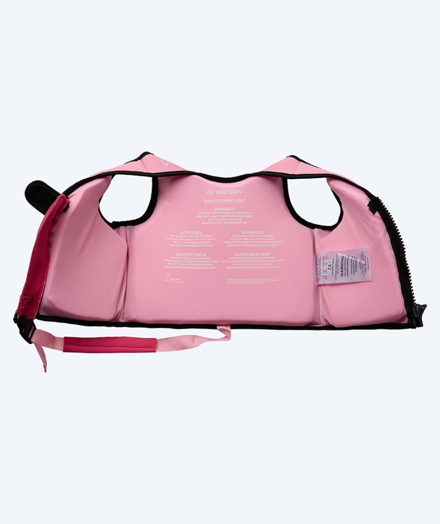 Watery swim vest for kids (1-6) - Seadon - Light pink (With harness)
