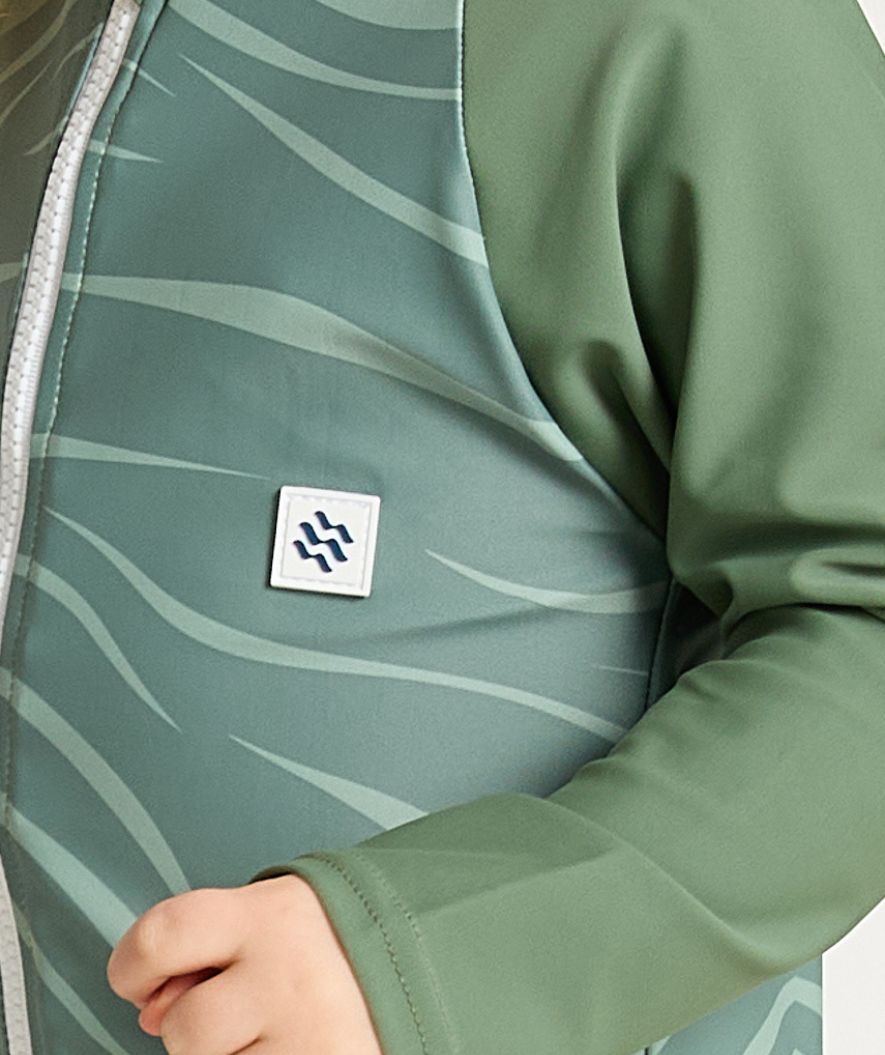 Watery UV-suit for children - Fjord Long Sleeve Rashguard - Green