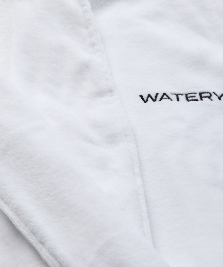 Watery bathrobe for men - Mariana - White