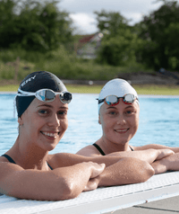 Watery Elite swim goggles - Poseidon Ultra Mirror - Dark blue/gold