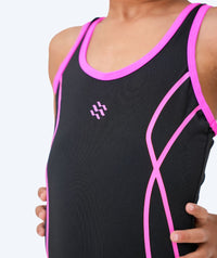 Watery swimsuit for girls - Hurley - Black/light pink