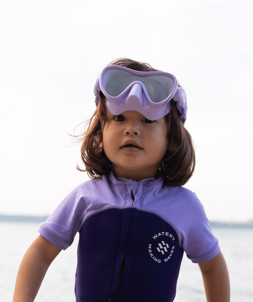 Watery diving mask for kids (4-12) - Cliff - Purple