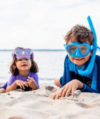 Watery Combo snorkel set for kids - Cliff - Light blue