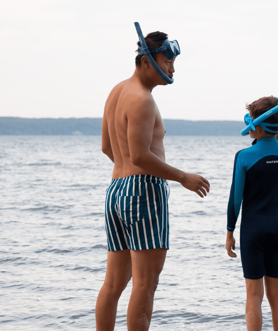 Watery swim shorts for men - Kelvin Eco - Green/white