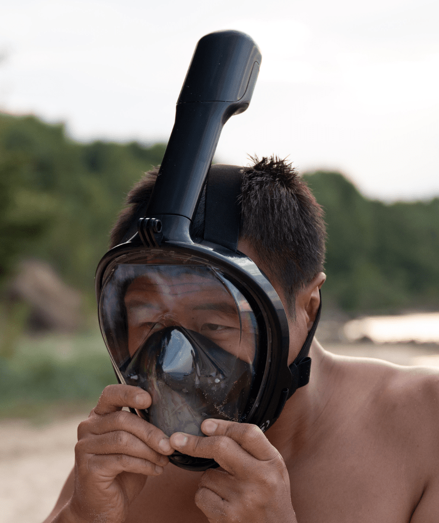 Watery full face diving mask for adults - Oxygen - Blue
