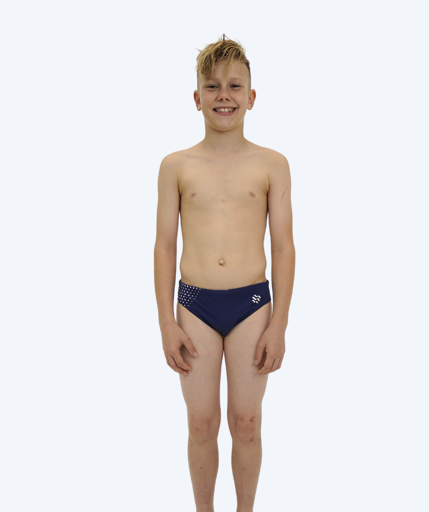 Watery triangular swim trunks for boys - Budgie Eco - Blue Sporty