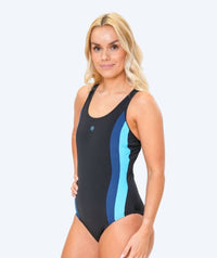 Watery swimsuit for women - Marella - Black/blue