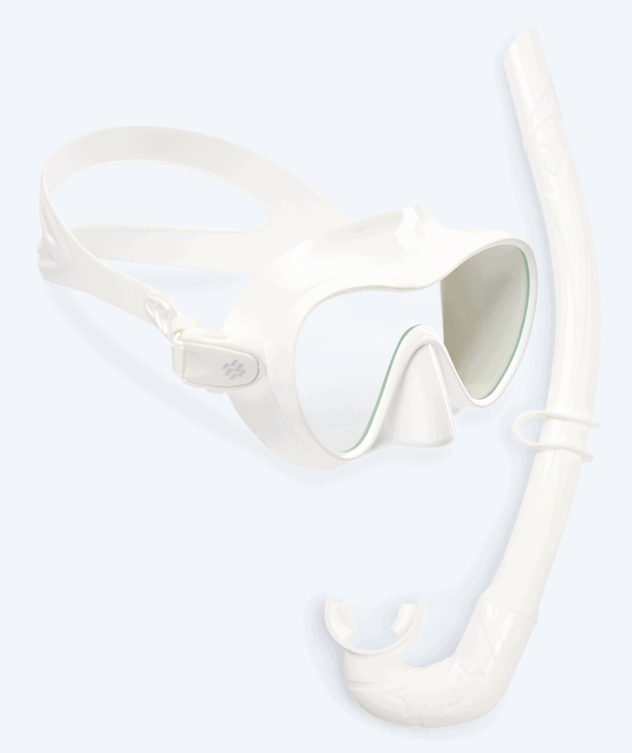 Watery diving mask for adults (from 12 years) - Cliff - White