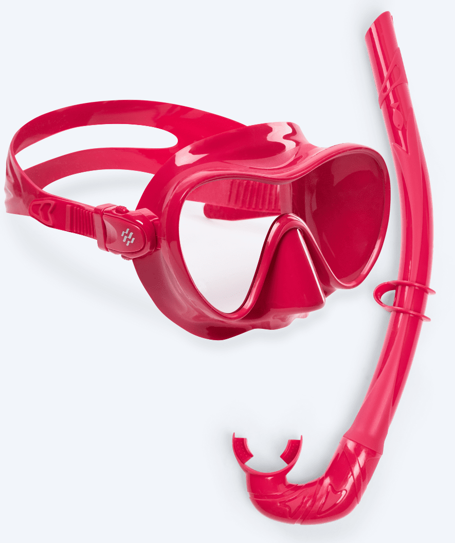 Watery diving mask for adults (from 12 years) - Cliff - Red