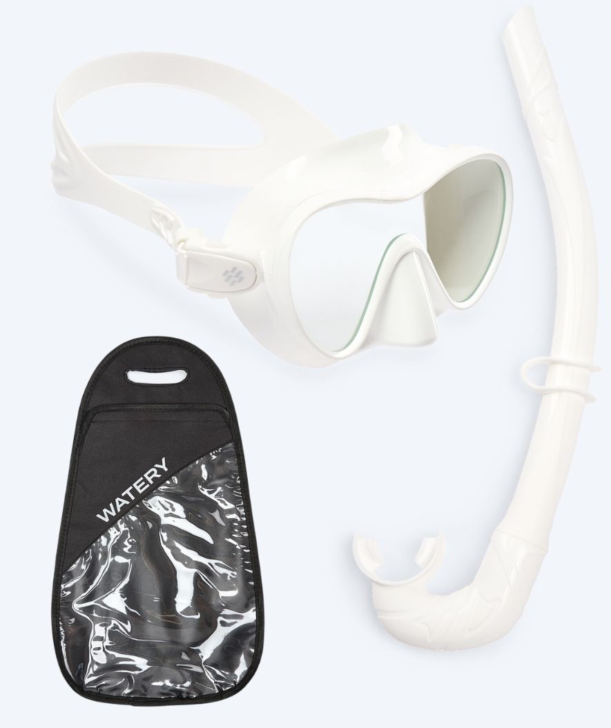 Watery Combo snorkel set for adults - Cliff - White