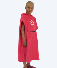 Watery bathing poncho for junior (6-15) - Cotton - Pink