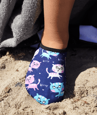 Watery swim socks for kids - Irving - Cats