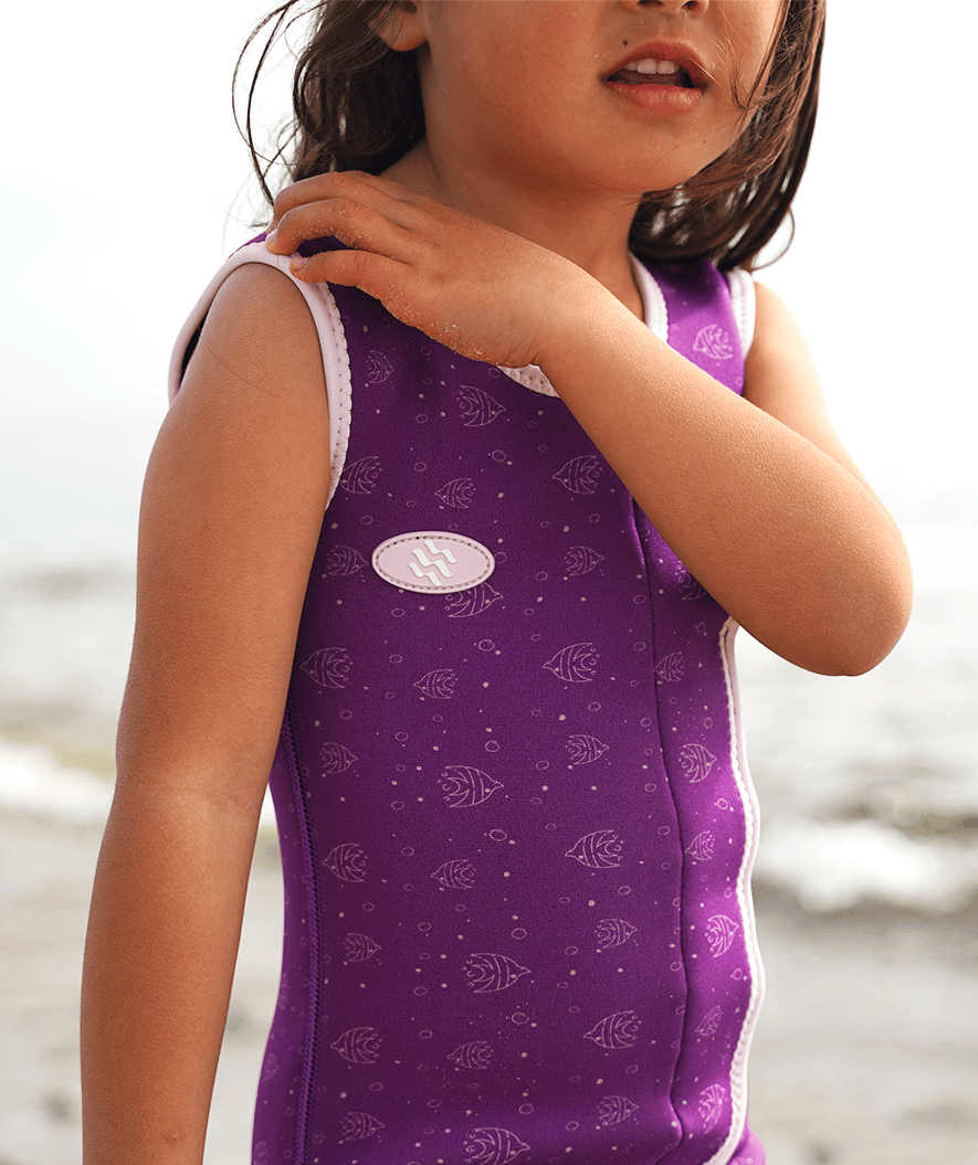 Watery wetsuit for kids - Baia Shorty - Atlantic Purple