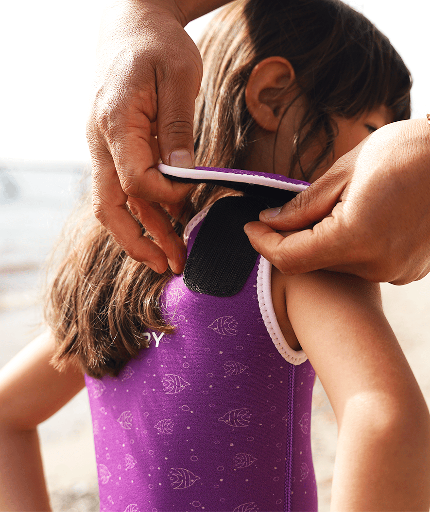 Watery wetsuit for kids - Baia Shorty - Atlantic Purple