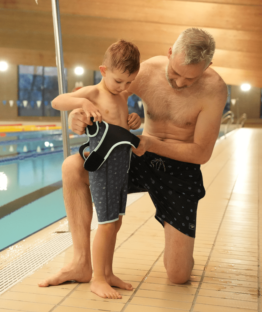 Watery wetsuit for kids - Baia Shorty - Atlantic Turquoise