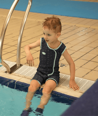 Watery wetsuit for kids - Baia Shorty - Atlantic Turquoise