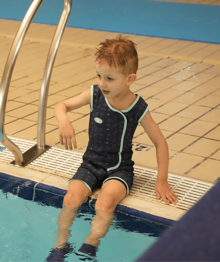 Watery wetsuit for kids - Baia Shorty - Atlantic Turquoise