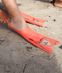 Watery swim fins for kids (25-34) - Bimasha - Light pink