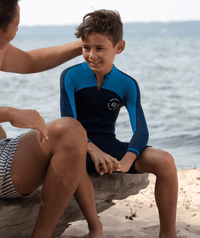 Watery UV wetsuit for kids - Calypso Full-Body - Blue/dark blue
