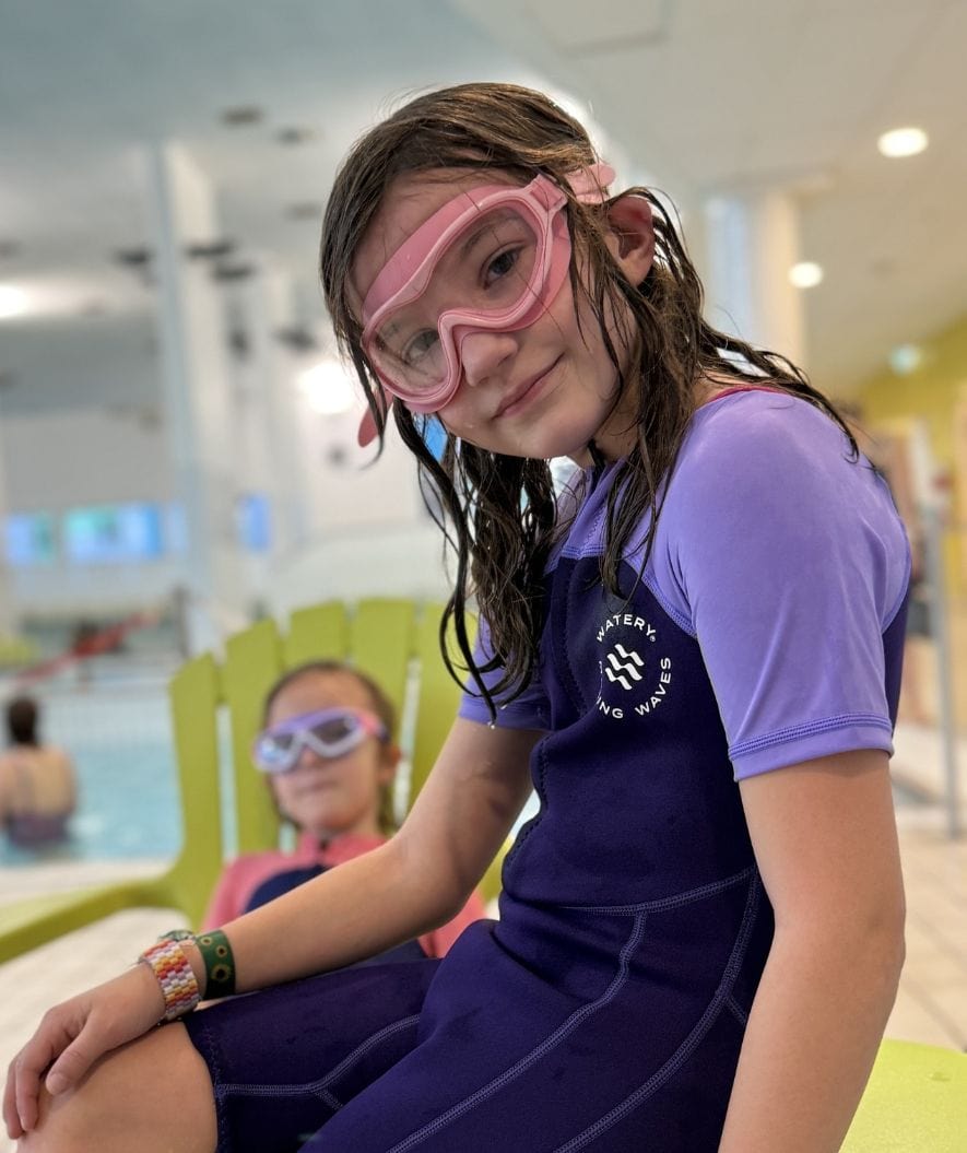 Watery swim goggles for kids - Bradford - Pink/white