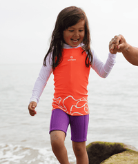 Watery UV-shirt for kids - Chilton Long Sleeve Rashguard - Light pink/white