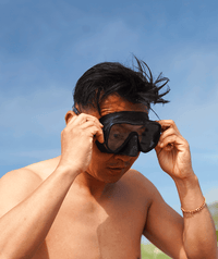 Watery diving mask for adults (from 15 years) - Coast - Black