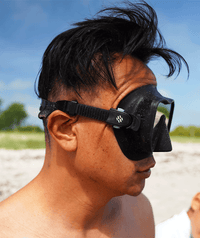 Watery diving mask for adults (from 15 years) - Coast - Black