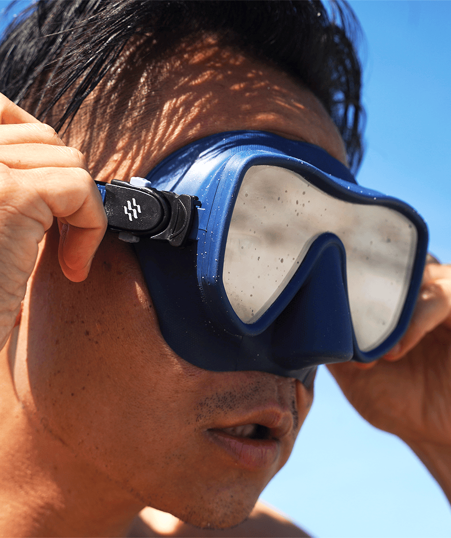 Watery Combo snorkel set for adults (from 15 years) - Coast - Red/clear
