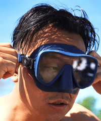 Watery diving mask for adults (from 15 years) - Coast - Dark blue