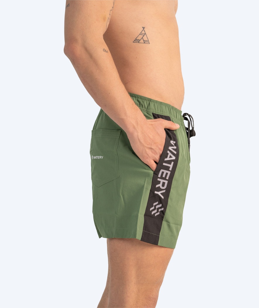 Watery swim shorts for men - Signature Eco - Dust Green