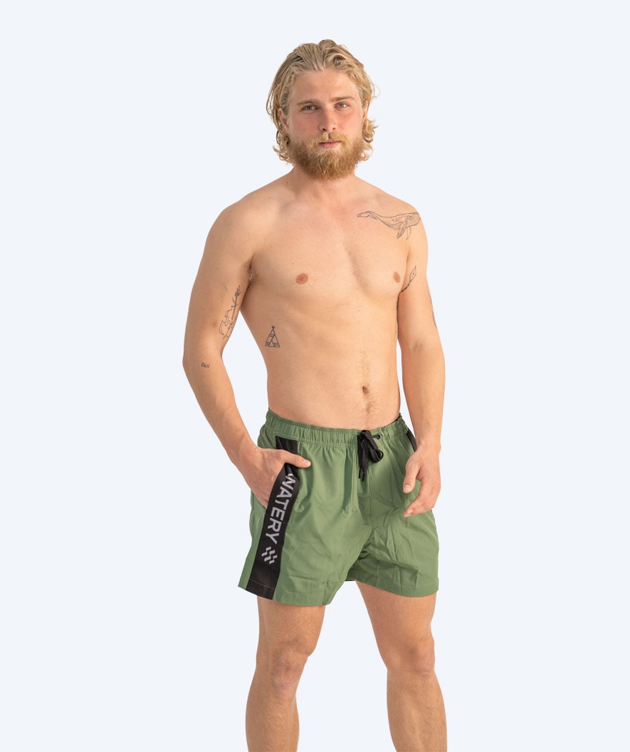 Watery swim shorts for men - Signature Eco - Dust Green