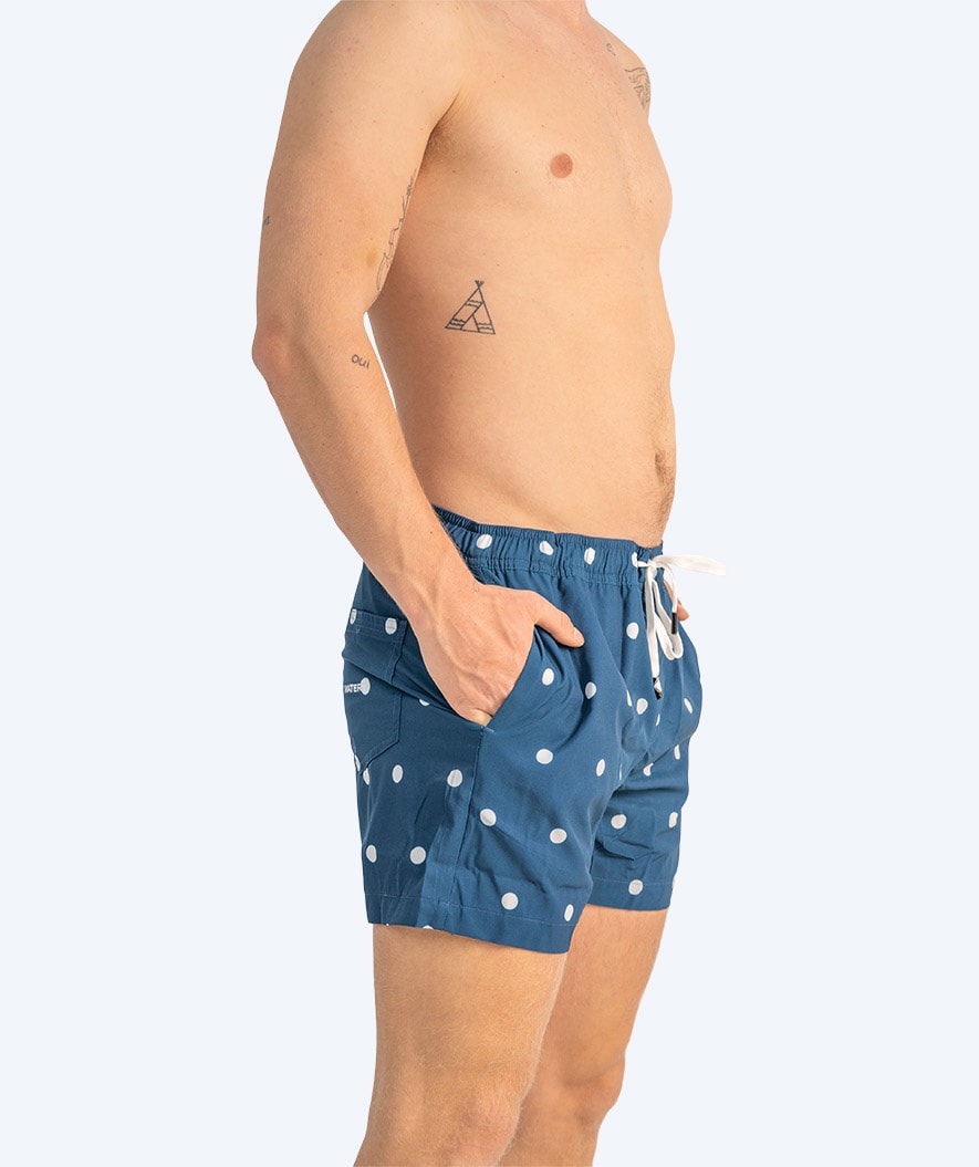 Watery swim shorts for men - Clifford Eco - Dark blue/white