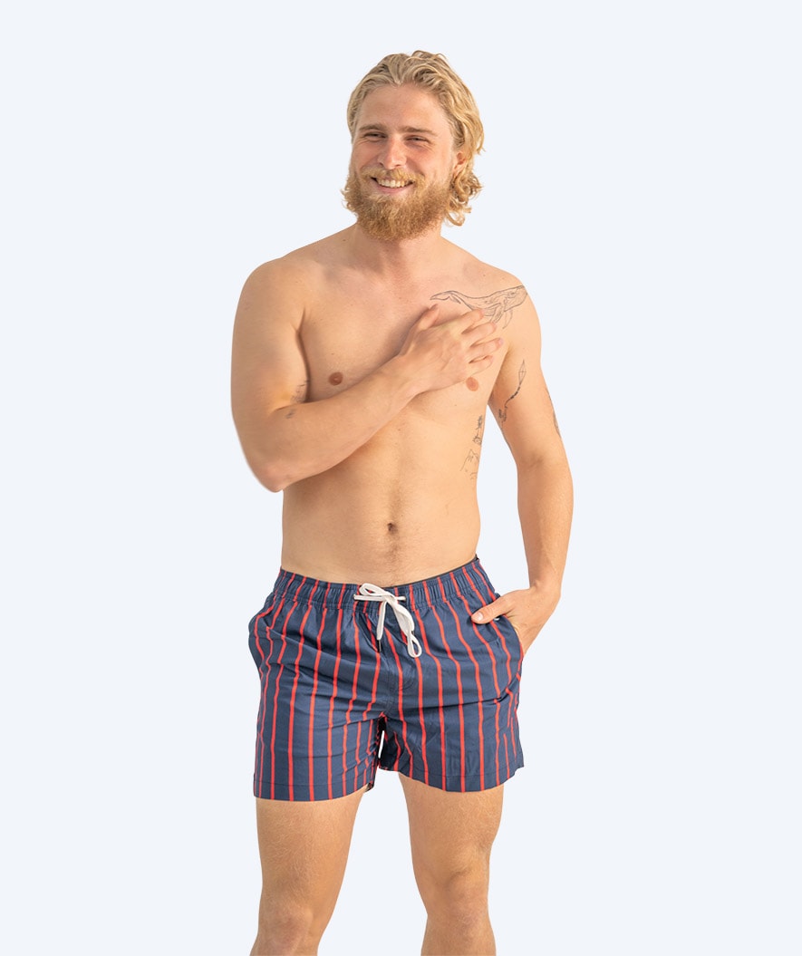 Watery swim shorts for men - Marilla Eco - Dark blue/red