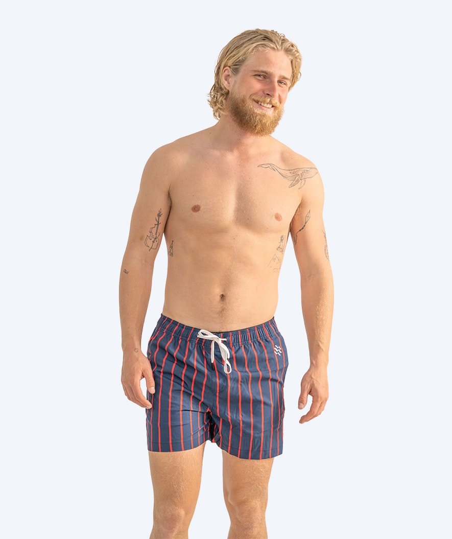 Watery swim shorts for men - Marilla Eco - Dark blue/red