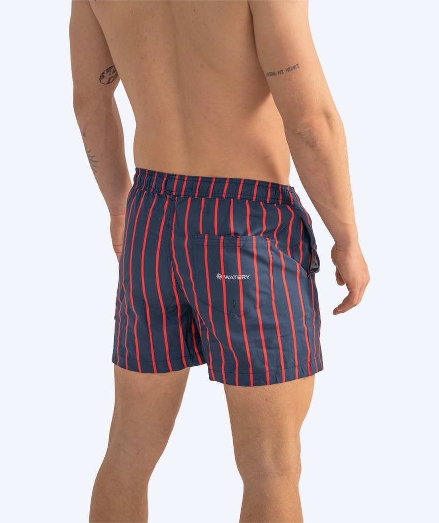 Watery swim shorts for men - Marilla Eco - Dark blue/red