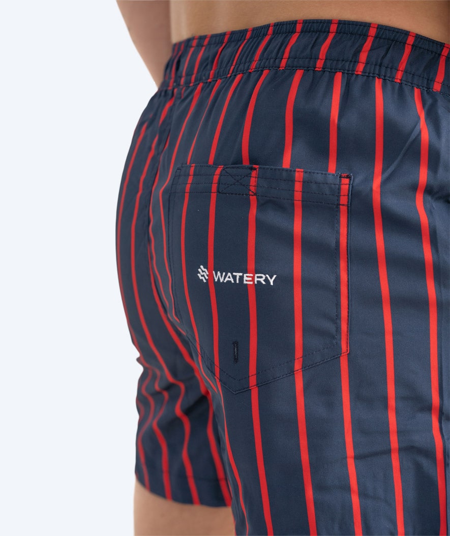 Watery swim shorts for men - Marilla Eco - Dark blue/red