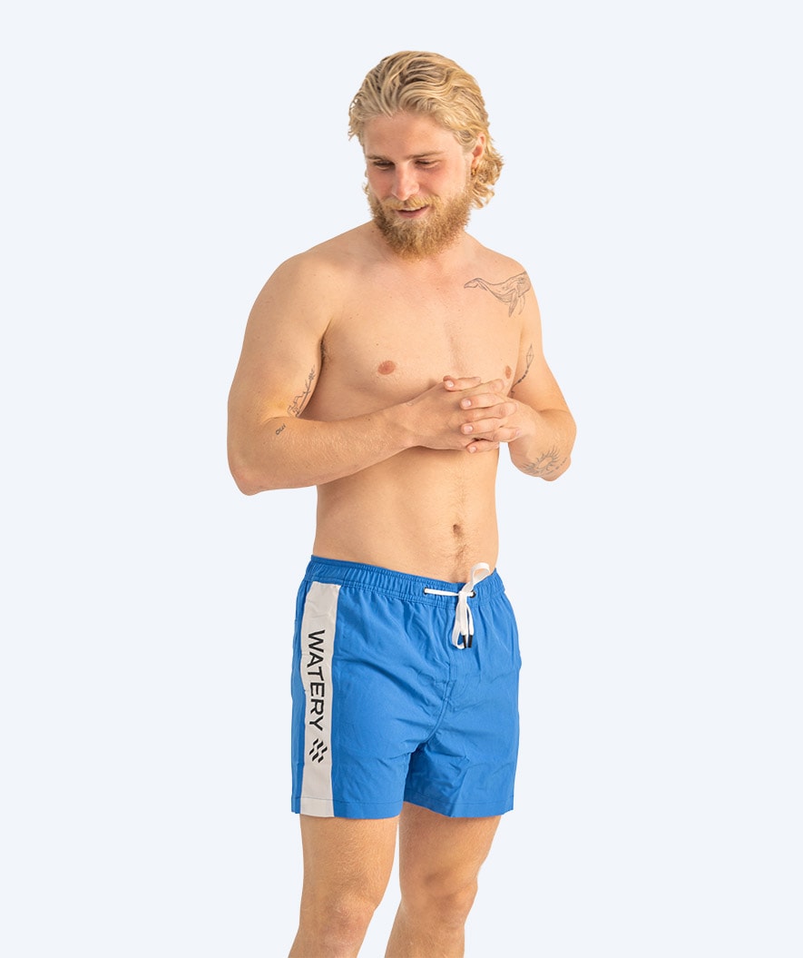 Watery swim shorts for men - Signature Eco - Blue