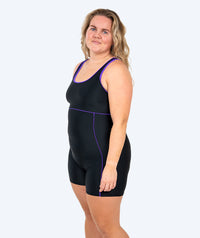 Watery swimsuit with skirt for women - Tirta - Black/purple