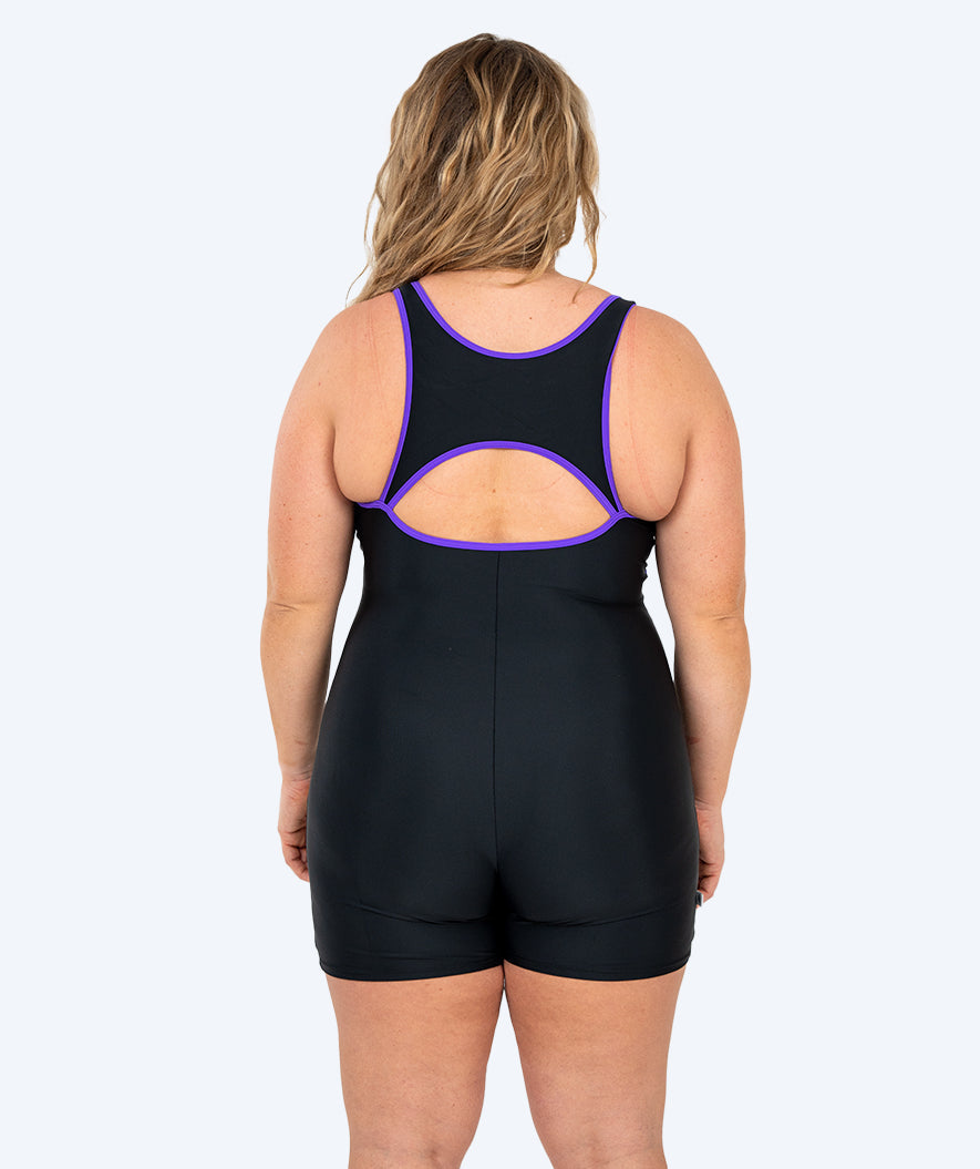 Watery swimsuit with skirt for women - Tirta - Black/purple