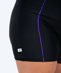 Watery swimsuit with skirt for women - Tirta - Black/purple