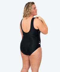 Watery swimsuit in big sizes for women - Tamaya U-Back - Black/white